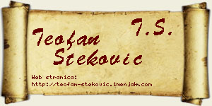 Teofan Steković vizit kartica
